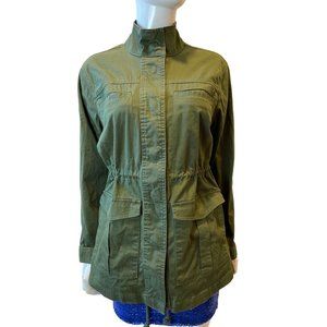 Serra Women Cargo Jacket Field Military Perfect Full Zip Up Green Size Small